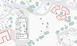Klosterhofviertel mit umgesetzten Projekten (rot markiert).