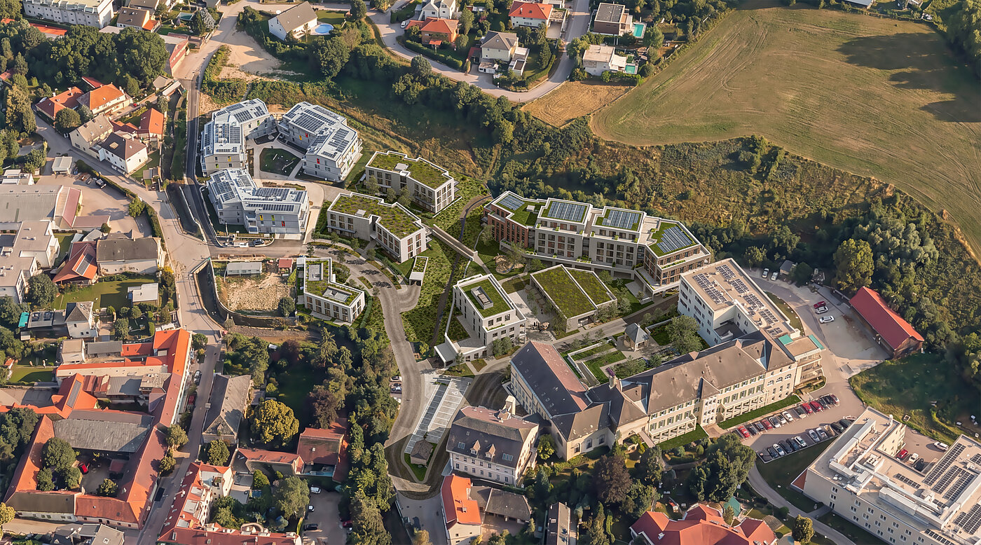 Visualisierung Luftbild Klosterhofviertel - Stand Juni 2026